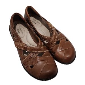 Clarks Bendables Ashland Spin Mary Jane Comfort Shoes Sz 6 Leather